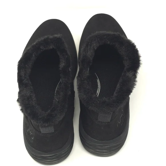 Ryka Nimbus Black Water Repellent Faux Fur Booties Size 9.5M